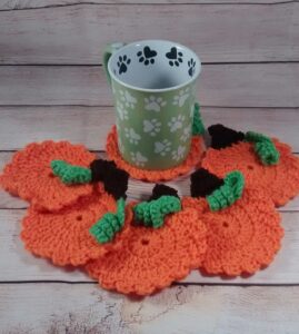 Pumpkin Coaster Set Decoration