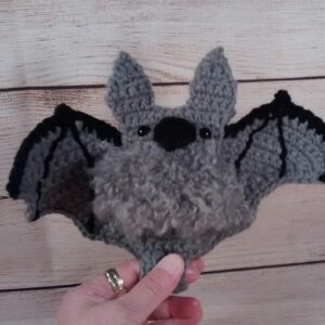 Crochet Halloween Grey Bat