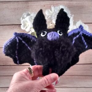 Crochet Halloween Black Bat