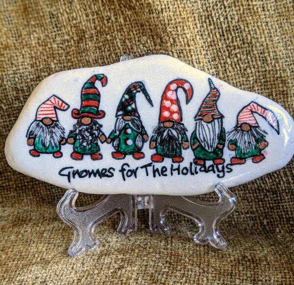 gnomes painted rock