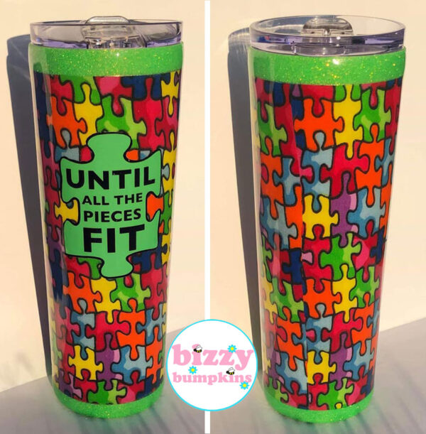 Autism Awareness Stainless Steel Hand Crafted Tumbler
