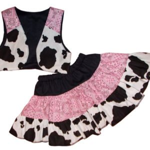 Pink Bandana Cowgirl vest and twirly skirt