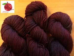 deep rich browns and reds on polwarth dk yarn 