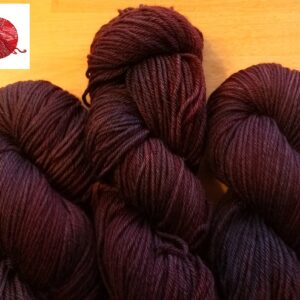 deep rich browns and reds on polwarth dk yarn