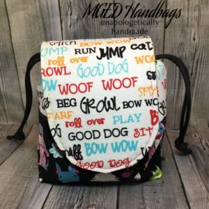 Dog Days Small Carry All Pouch Handmade by MGED Handbags