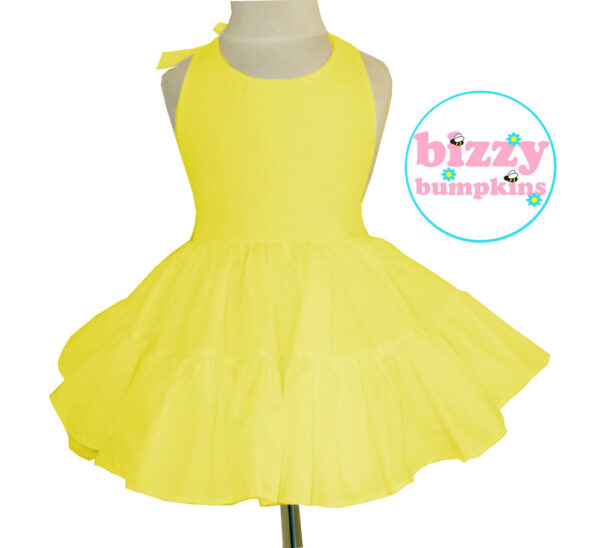 Yellow Twirly Halter Dress