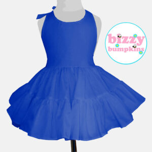 Royal Blue Twirly Halter Dress