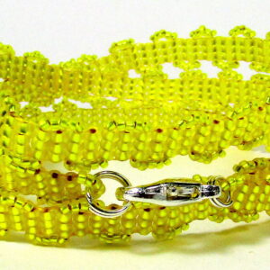 Yellow Matte Beaded Wrap Bracelet