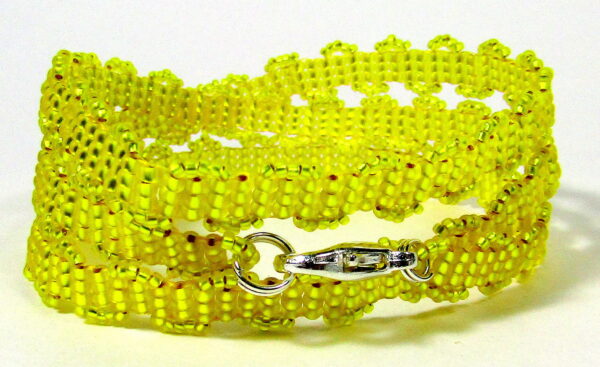 Yellow Matte Beaded Wrap Bracelet