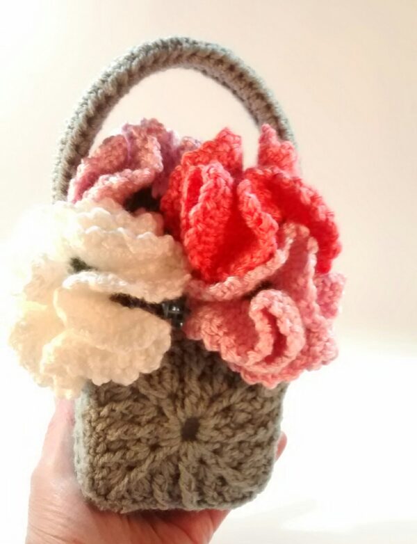 Basket With Carnation Bouquet