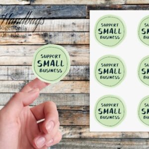 Support Small Business Sticker Sheet of 15 Choose Glossy Matte or Clear Handmade by MGED Handbags
