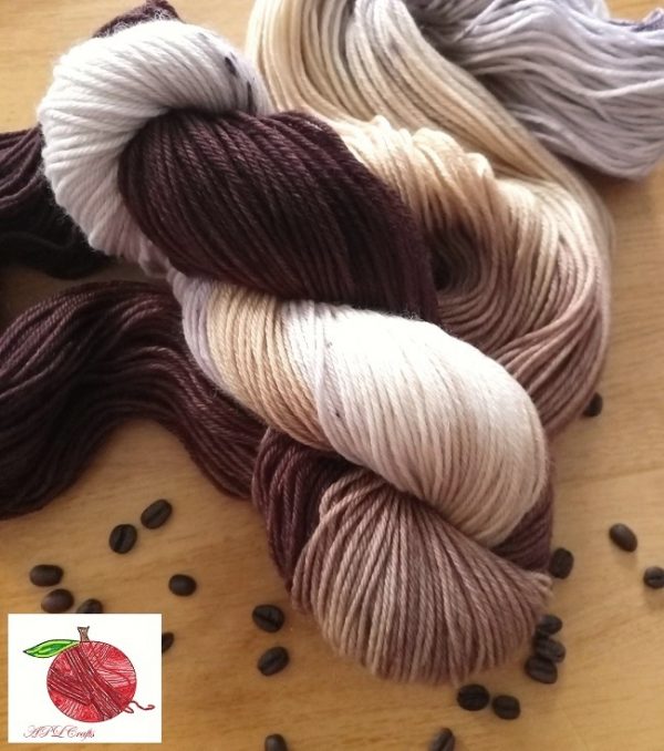 Colors are a deep chocolate brown to cream gradient with espresso/maroon speckles.