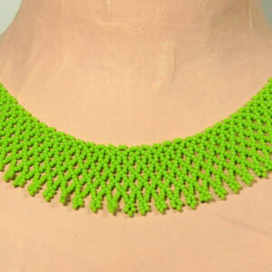 Chartreuse Beaded Collar
