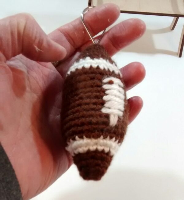 Football Crochet Key Ring