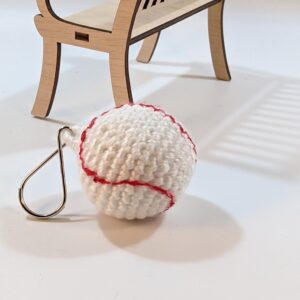 Baseball Crochet Key Ring