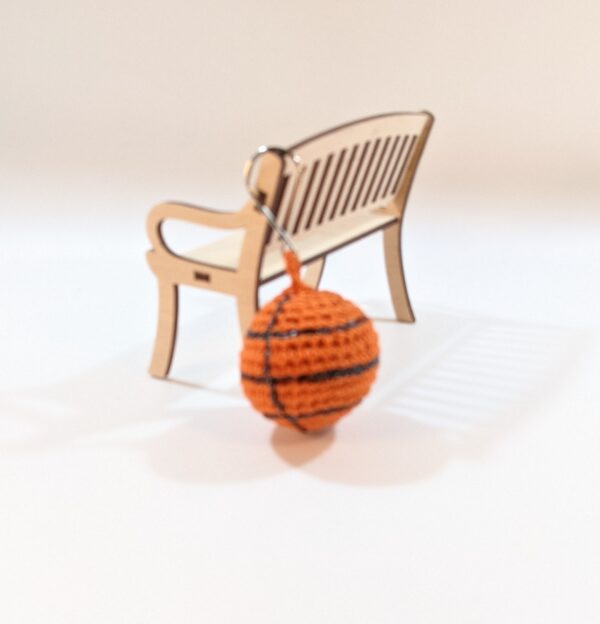 Basketball Crochet Key Ring