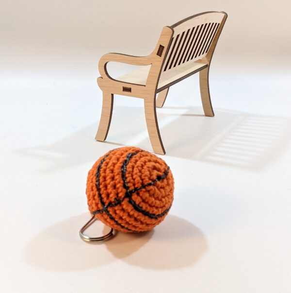 Basketball Crochet Key Ring