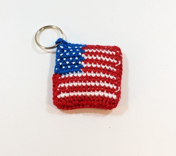 American Flag Key Ring