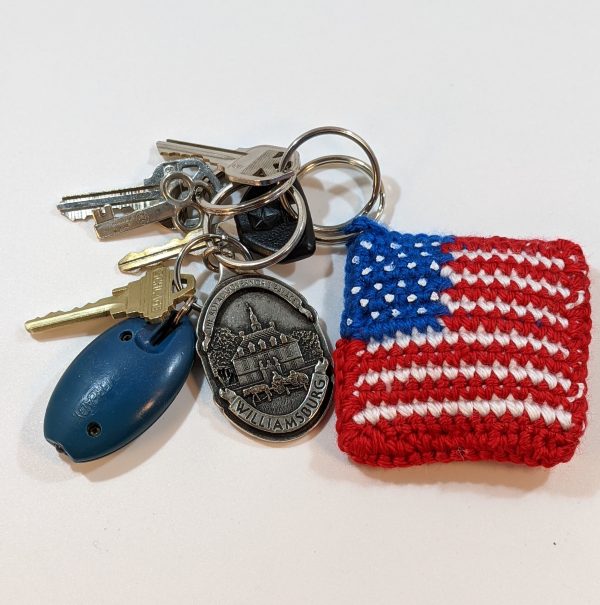 American Flag Key Ring
