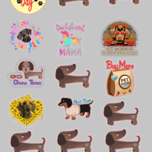 Doxie Planner Stickers Custom Made for Callene Handmade by MGED Handbags
