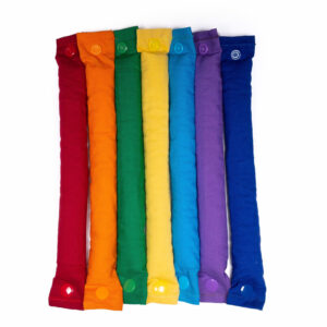 Rainbow Themed Hair Rollers Primary Colors Cotton