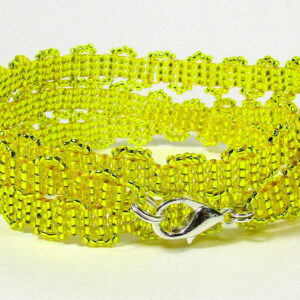 Yellow Beaded Wrap Bracelet: Noveenna