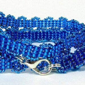 Capri Blue Beaded Wrap Bracelet: Noveenna