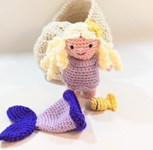 Purple-Mermaid Crochet Play Set