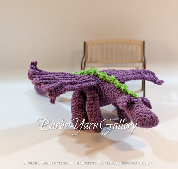 Dragon Toy Plush Purple