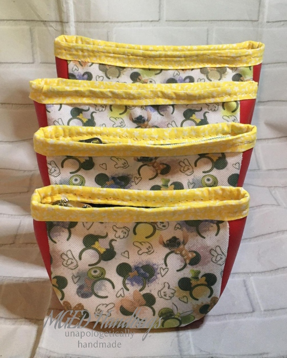 Luna Pouches Set of 4 Made With Custom Print Fabric Handmade by MGED Handbags
