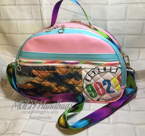 90210 Classic Handmade Purse, Made With Custom Fabric, Handmade by MGED Handbags