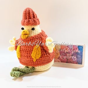 Fall Crochet Chicken Decoration