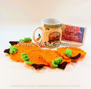 Pumpkin Coaster Set Decoration