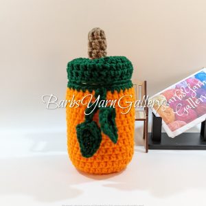 Crochet Pumpkin Pint-Jar Cover