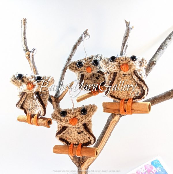 Cinnamon Crochet Owl Set