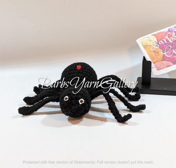 Halloween Black Crochet Spider