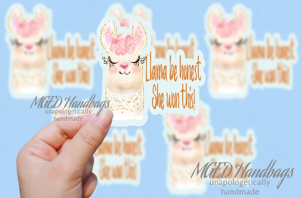 Llama Be Honest, She Won This! Sticker Image, Digital Download ONLY, PNG, JPG, V3, Handmade by MGEDHandbags