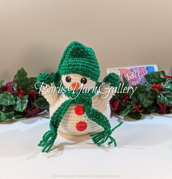 Plush Snowman Decoration Green