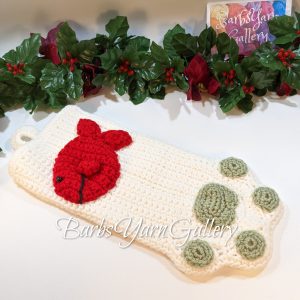 Cat Crochet Christmas Stocking