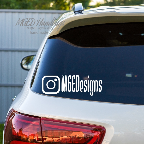 Instagram Logo Decal, Pick Your Size and color, Handmade by MGEDHandbags