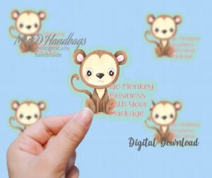 No Monkey Business Sticker Digital Download Print Your Own Stickers Handmade by MGEDHandbags