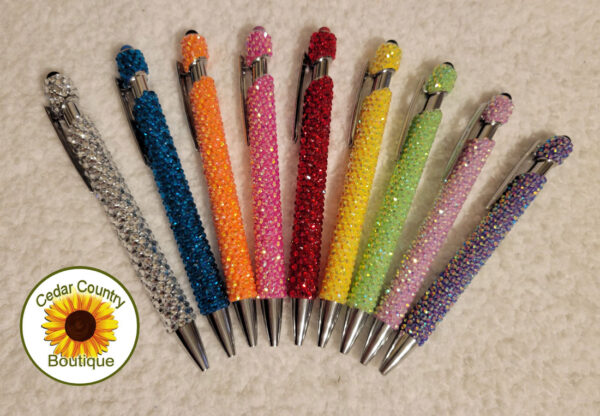 Rhinestone Sparkle Pens by Cedar Country Boutique