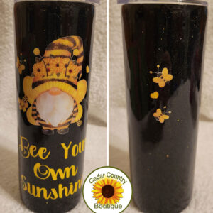 Be Your Own Sunshine Gnome 20 oz Tumbler by Cedar Country Boutique
