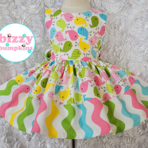 Bright Birdy Spring Baby Dress