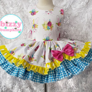 Bunny Face Easter Dress by Bizzy Bumpkins