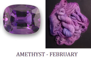 yarn in february birthstone color