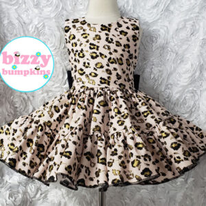Pink Leopard Print Dress by Bizzy Bumpkins