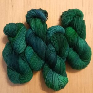 deep blue and green yarn