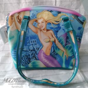 Lola Mermaid Handbag with Vinyl Accents Handmade by MGEDHandbags