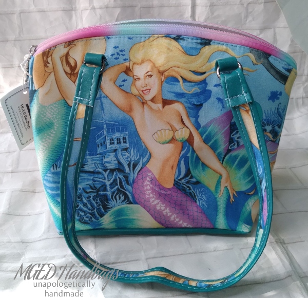 Lola Mermaid Handbag with Vinyl Accents Handmade by MGEDHandbags